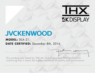 DLA-Z1 : World's First Projector to be certified with THX 4K DISPLAY